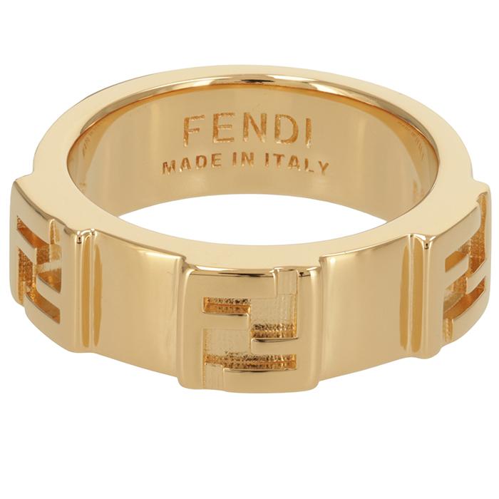 フォーエバーFENDI FFロゴリング ゴールド×ホワイト 箱付き 約12号 FENDI（フェンディ） 【並行輸入品】 リング フォーエバー FOREVER 0.7