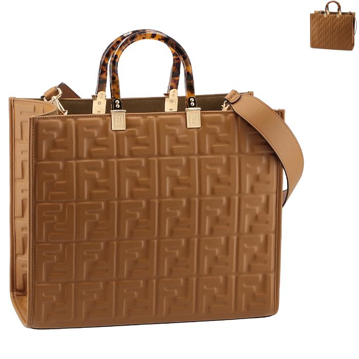フェンディ FENDI トートバッグ SUNSHINE サンシャイン ミディアム FFロゴ 2WAYハンドバッグ 8BH386 AMCV