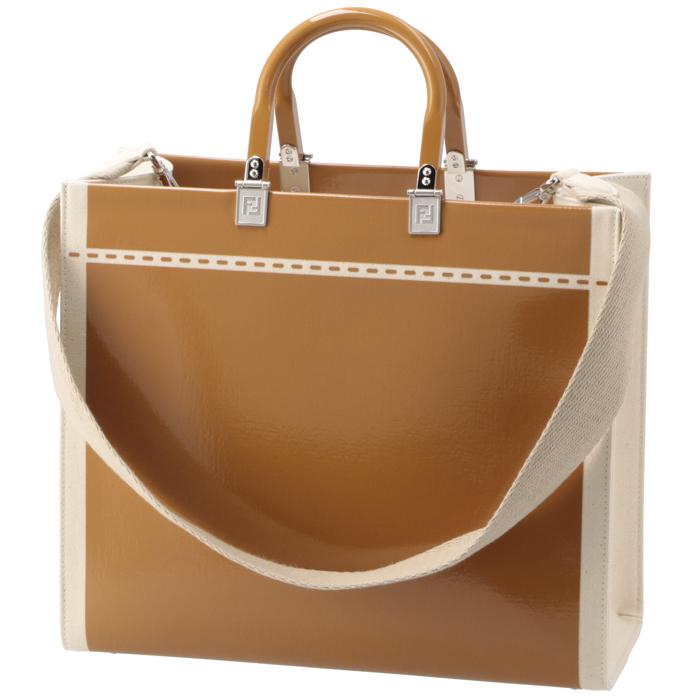 Fendi FF バッグ 保存袋付き FENDI ショルダーバッグ ジャージー×レザー ブラック FF金具 保存袋付