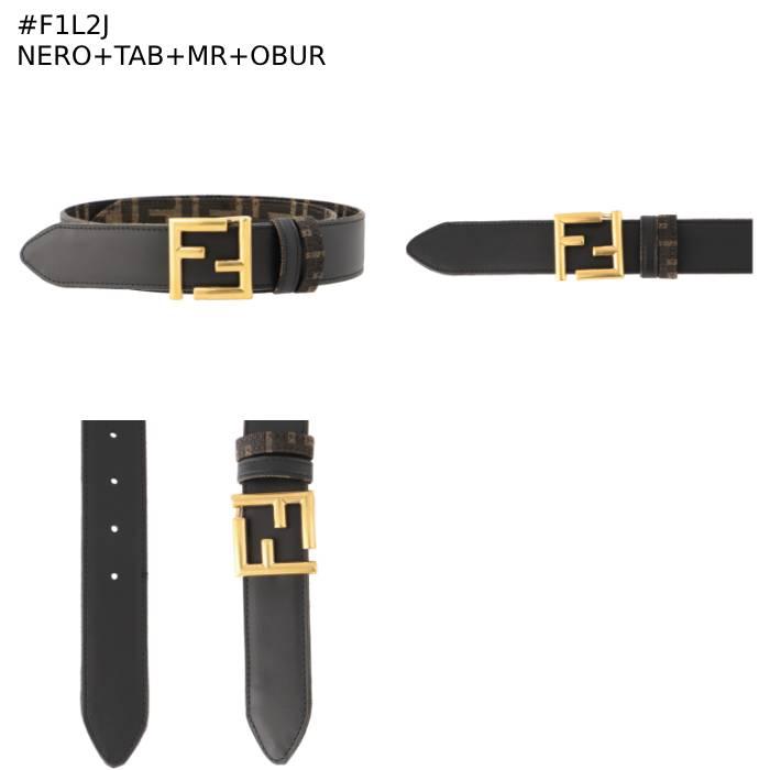 FENDI フェンディ ベルト FFロゴ レザー×キャンバス 3.5cm幅 FENDI フェンディ ベルト FFロゴ レザー×キャンバス 3.5cm幅