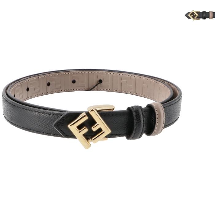 FENDI フェンディ ベルト FFダイヤモンド レザー 2cm幅 細ベルト FENDI フェンディ ベルト FFダイヤモンド レザー 2cm幅 細ベルト