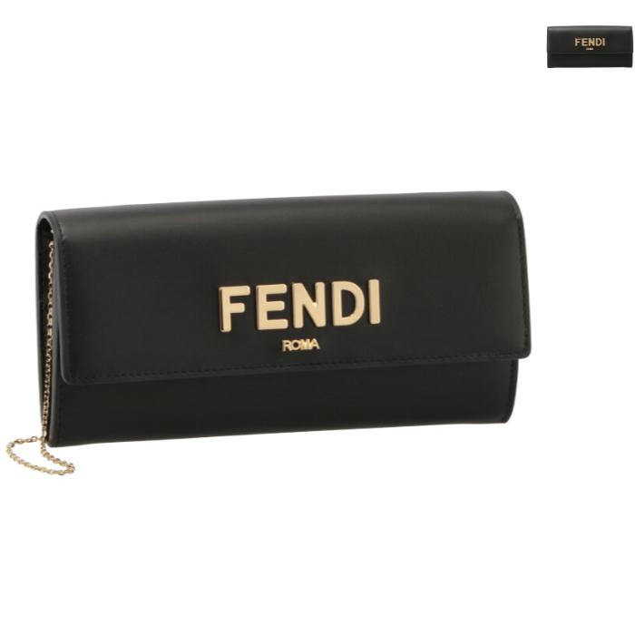 フェンディ FENDI 長財布 二つ折り チェーンウォレット FENDI ROMA