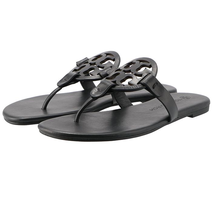 TORY BURCH ブラックレザー トングサンダル TORY BURCH 【並行輸入品】 トングサンダル MILLER SOFT ミラー