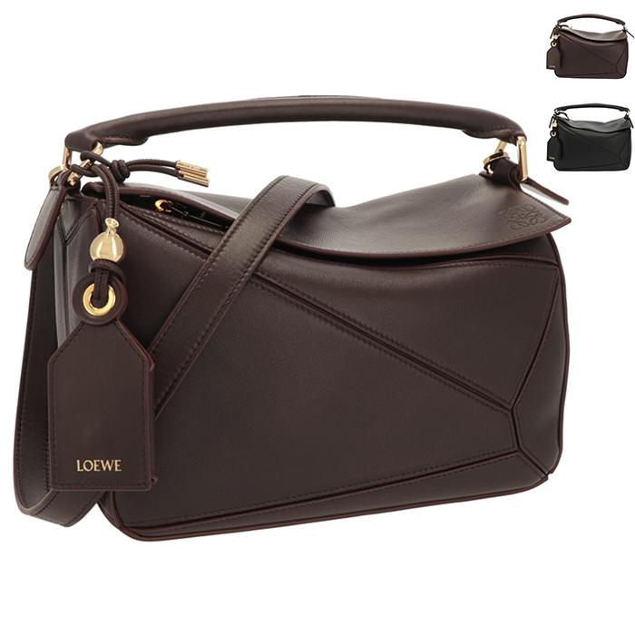 LOEWE ブラウン レザー ハンドバッグ　並行輸入品 LOEWE（ロエベ） 【並行輸入品】 ハンドバッグ フェザーライトパズル