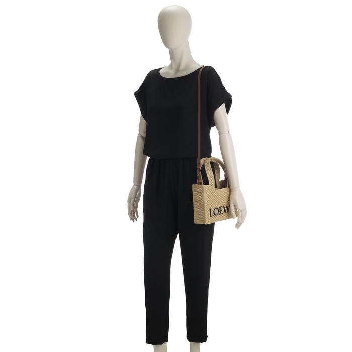 LOEWE トートバッグ かごバッグ ミニ フォントトート ラフィア