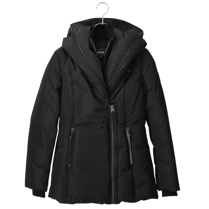 Mackage - マッカージュ MACKAGE レディース ダウン ADALI-NFR ミドル丈 フーデッド ダウンジャケット ADALINFR 0001 0229 Mackage マッカージュ MACKAGE レディース ダウン ADALI-NFR