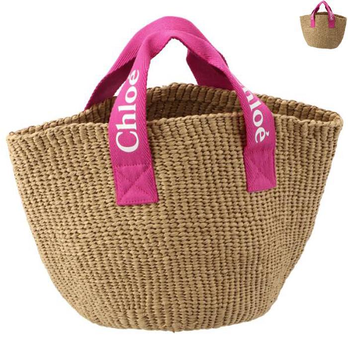【美品】CHLOE トートバッグ バスケットバッグ 大人気 ロゴ カゴバッグ Chloe（クロエ） 【並行輸入品】 大人もOK キッズ ロゴ バスケット