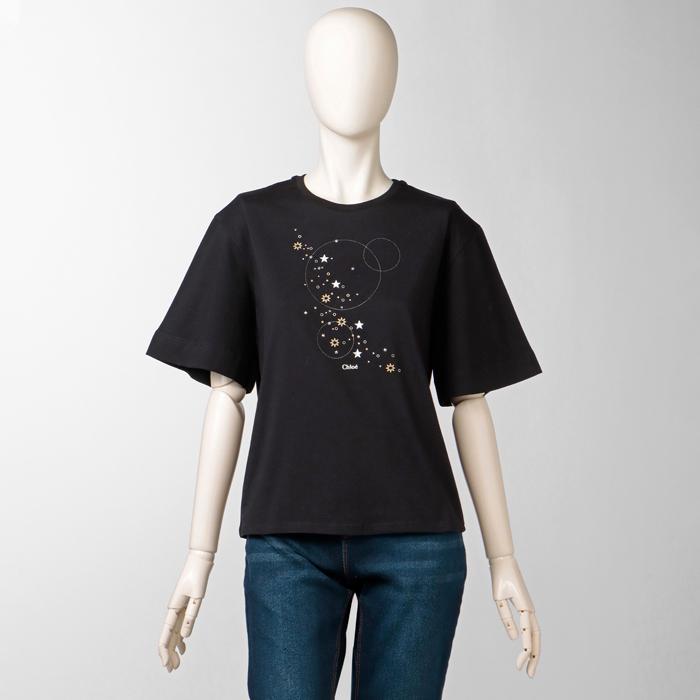 Chloe CHLOE 大人もOK キッズ Tシャツ ロゴ クルーネック 半袖シャツ 
