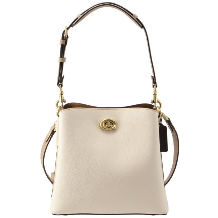 コーチ COACH バケットバッグ WILLOW ウィロウ 肩かけ ペブルレザー カラーブロック ショルダーバッグ クロスボディ ワンハンドル C3766 COACH（コーチ） 【並行輸入品】 バケットバッグ WILLOW ウィロウ 肩
