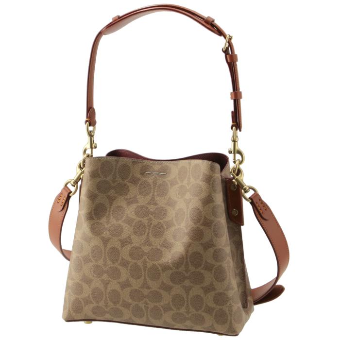 コーチ COACH バケットバッグ WILLOW ウィロウ 肩かけ シグネチャーキャンバス カラーブロック ショルダーバッグ クロスボディ ワンハンドル C3890 COACH（コーチ） 【並行輸入品】 バケットバッグ WILLOW ウィロウ 肩