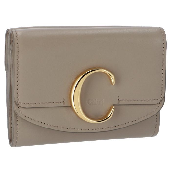 クロエ CHLOE 財布 三つ折り ミニ財布 Chloe' C CHC19WP088 グレー系 CHC19WP088 A37 23W