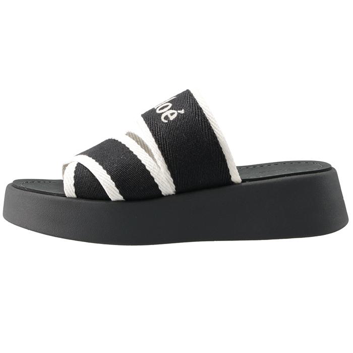 Chloe CHLOE サンダル MILA 厚底 ミュール ロゴ スライドサンダル 4cm  