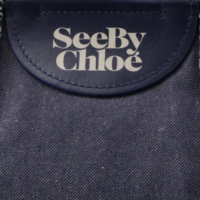 SEE BY CHLOE トートバッグ LAETIZIA ジャガードロゴ スモール  