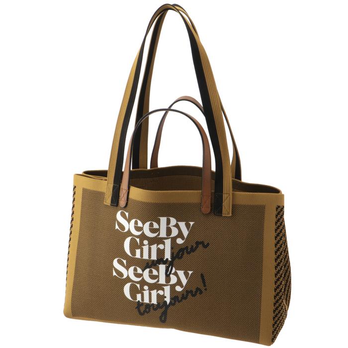 SEE BY CHLOE トートバッグ ロゴ GIRL UN JOUR ダブルハンドル  