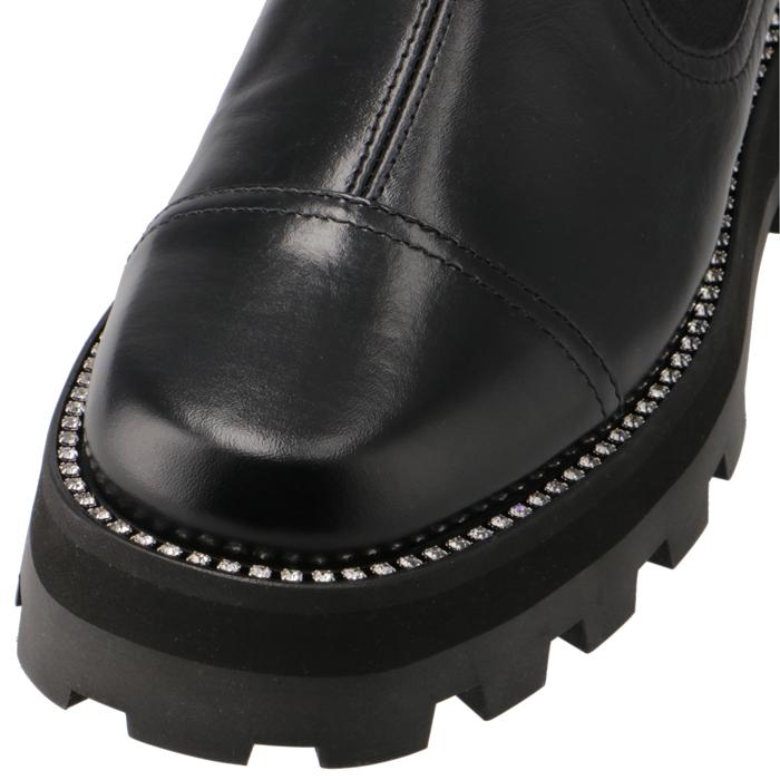 ジミーチュウ JIMMY CHOO アンクルブーツ CLAYTON FLAT クリスタル 