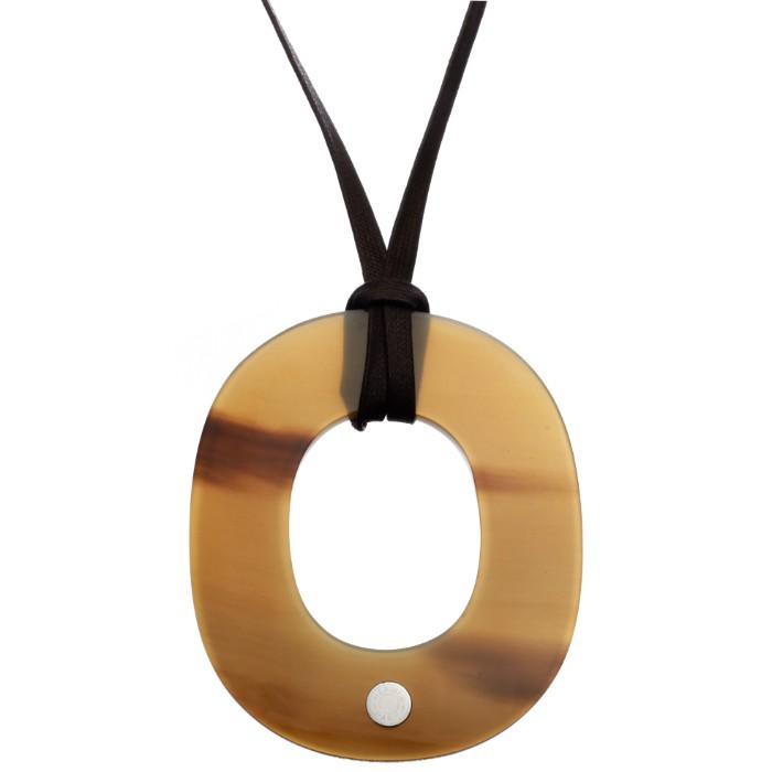 エルメス HERMES バッファローホーン ペンダント ネックレス