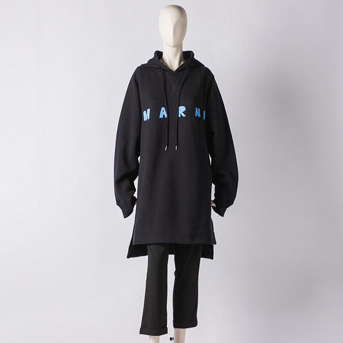 マルニ MARNI パーカー ロゴプリント オーバーサイズ スウェットシャツ 