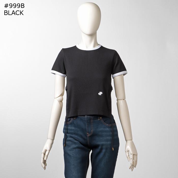 パトゥ PATOU Tシャツ リブ カットアウト 半袖シャツ クルーネック JPロゴ JE1059978 0001 je10599780001.jpg