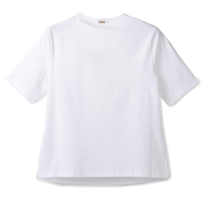 ヘルノ HERNO Tシャツ SUPERFINE COTTON STRETCH 半袖 クルーネック シルクスカーフ付き 半袖 2024年春夏新作 JG000219D 52003 1000｜asafezone｜02