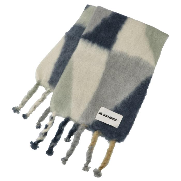 ジル サンダー JIL SANDER マフラー ウールモヘア ロゴラベル マフラー