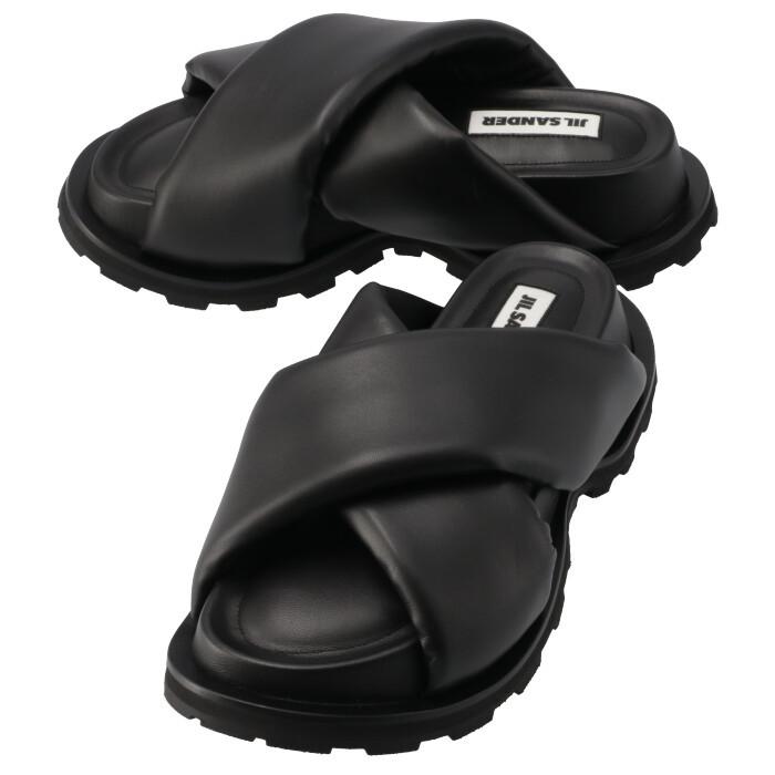 JILSANDER ジルサンダープラットフォーム レザーフリルサンダル JILSANDER ジルサンダープラットフォーム レザーフリルサンダル