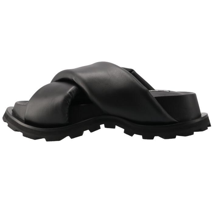 ジル サンダー JIL SANDER サンダル レザー クロスストラップ スライド 