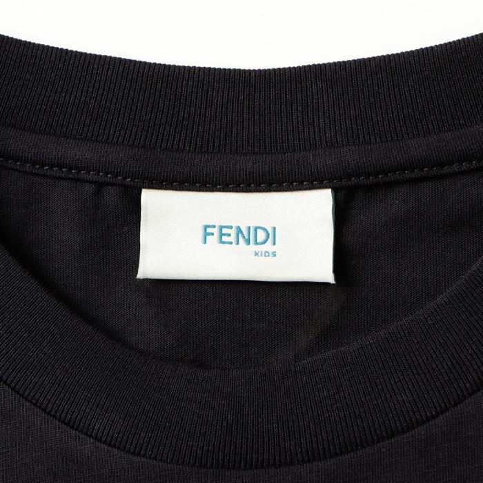 フェンディ FENDI 大人もOK キッズ Tシャツ FENDI ROMA ロゴプリント 半袖シャツ カットソー JUI137 7AJ F0GME｜asafezone｜04