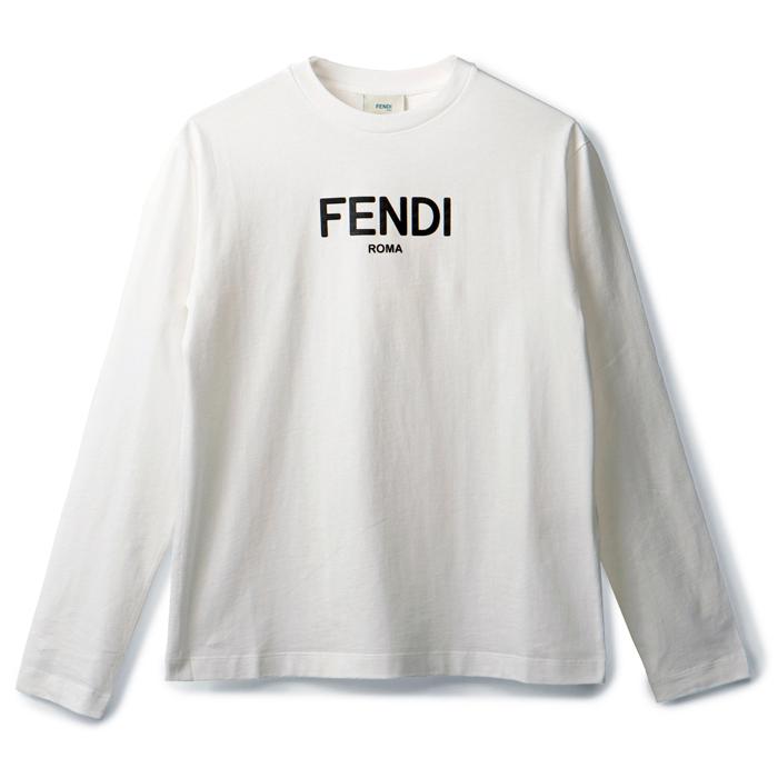 フェンディ FENDI 【大人もOK】キッズ ロングTシャツ FENDI ROMA ロゴ
