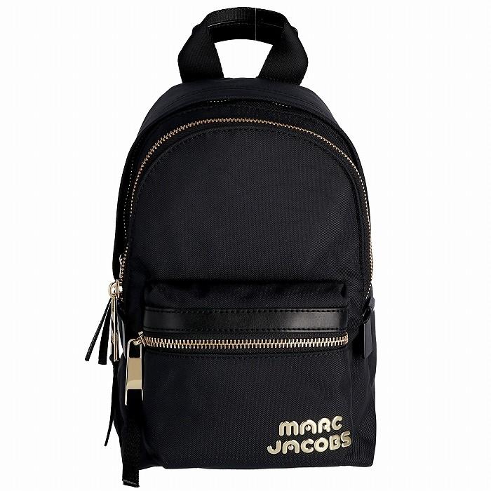 MARC JACOBS マークジェイコブス ミニリュック ブラック ゴールド金具 マークジェイコブス MARC JACOBS ナイロン トレックパック ミニ バック