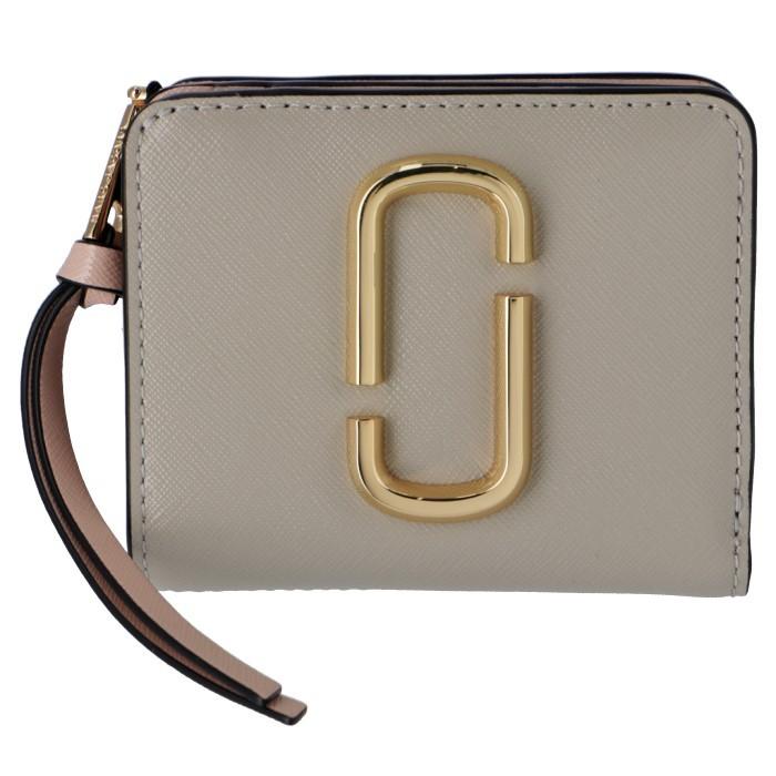 ブラウン×ピンク マークジェイコブス MARC JACOBS L字ファスナー ミニ財布 スナップショット SNAPSHOT 二つ折り財布 M0014282 0032 088 マークジェイコブス 財布 二つ折り財布 M0014281 088