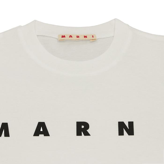 【並行輸入品】 マルニ MARNI 大人もOK キッズ Tシャツ 半袖 ロゴ クルーネック ショートスリーブ プリントシャツ 2026年春夏新作 M01601 M00RFの画像