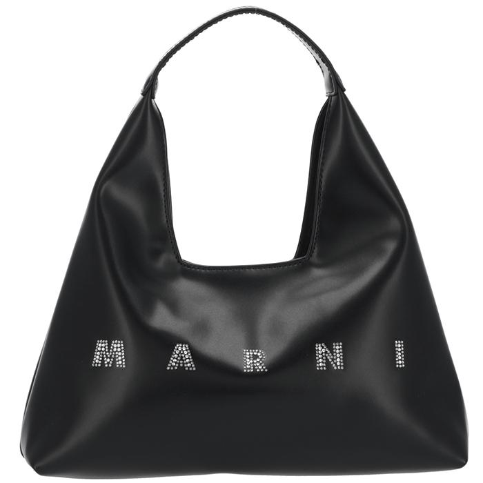 MARNI KIDSハンドバッグ ブラック ラインストーンロゴ　新品タグ付き MARNI（マルニ） 【並行輸入品】 大人もOK キッズ ハンドバッグ