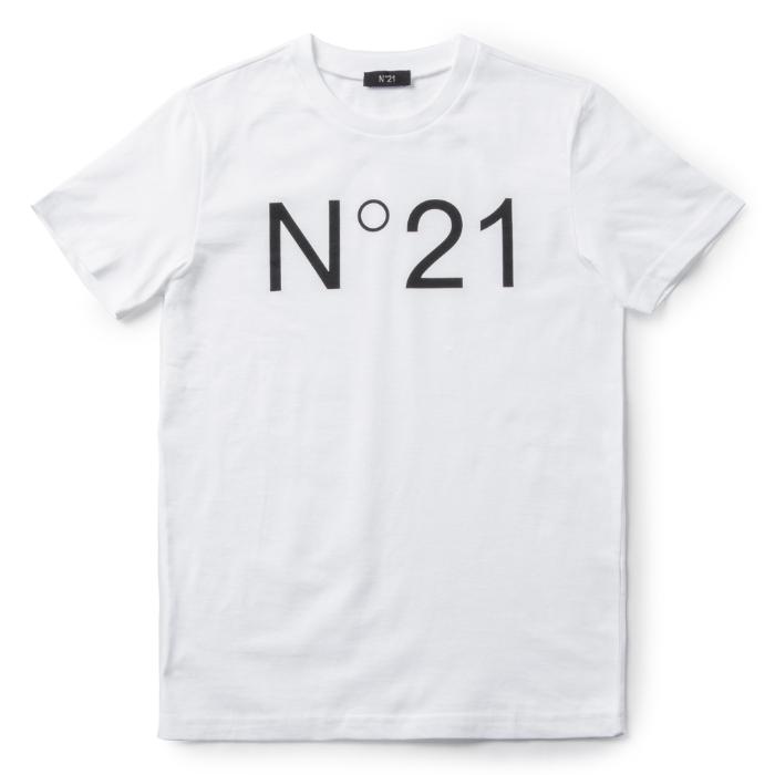 ヌメロ ヴェントゥーノ N°21 キッズ Tシャツ ロゴプリント クルーネック スウェットシャツ N21173 N0153｜asafezone｜02