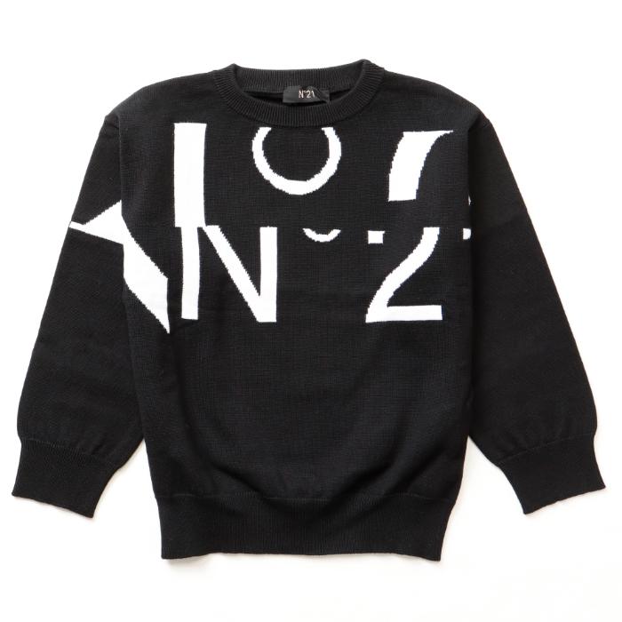 N°21 ヌメロヴェントゥーノ クルーネックロゴスウェット トレーナー 