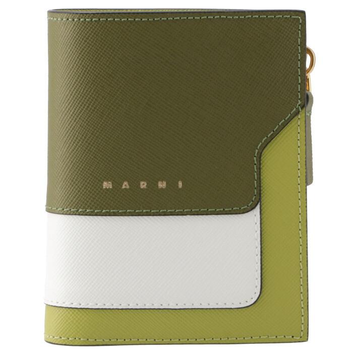 マルニ MARNI 財布 二つ折り ミニ財布 サフィアーノレザー ジップウォレット 二つ折り財布 PFMO0054U1 LV520 Z502N