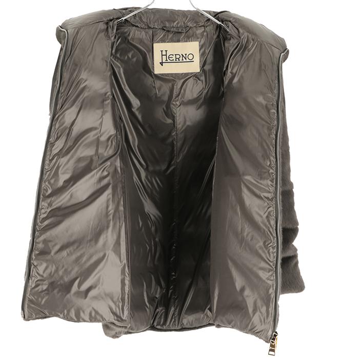 【並行輸入品】 HERNO レディース ダウンコート A-SHAPE IN FAUX FUR スタンドカラー PI002123D 12630の画像