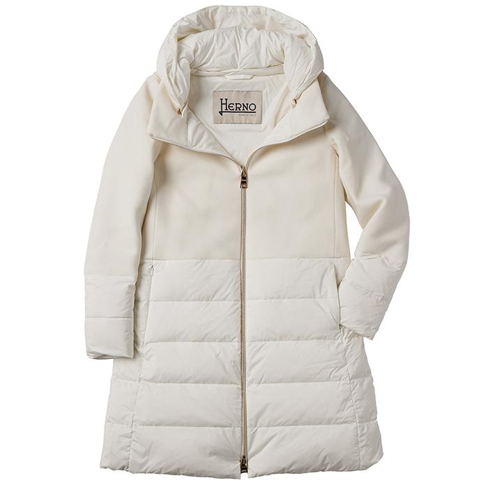 ダウンジャケット 【美品 大きいサイズ XL】HERNO ダウンコート ウール ...