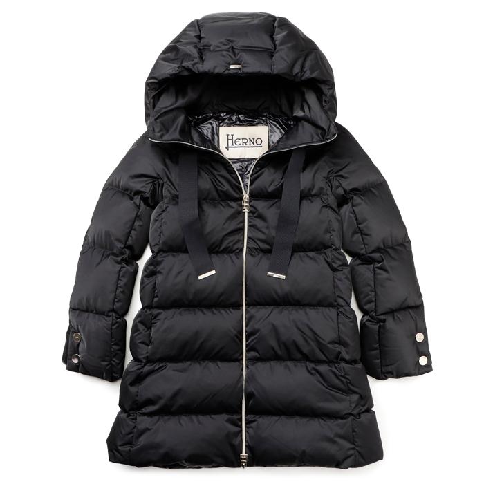 HERNO ヘルノ ダウン レディース サテンAシェイプ フーデッド HERNO ヘルノ ダウン レディース サテンAシェイプ フーデッド