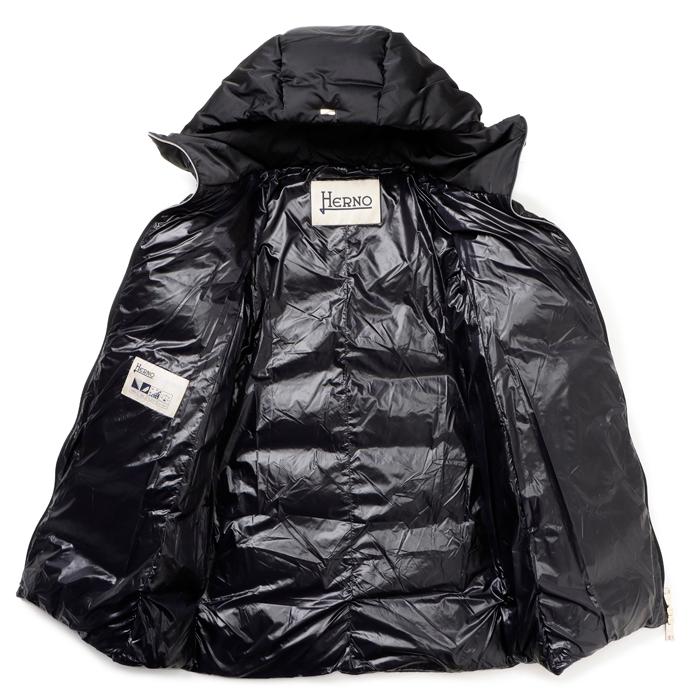 HERNO - ヘルノ HERNO ダウン レディース サテンAシェイプ フーデッドダウンコート ミドル丈 Aライン PI1304D 12170 9300 HERNO ダウン レディース サテンAシェイプ フーデッドダウン