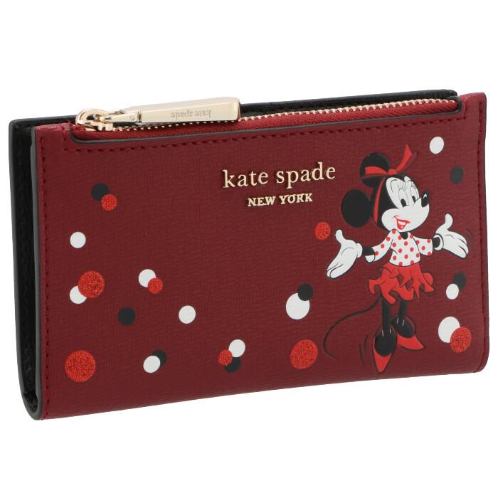 SALE ケイトスペード カードケース 二つ折り DISNEY x KATE SPADE ミニーマウス コラボ ディズニー PWR00243