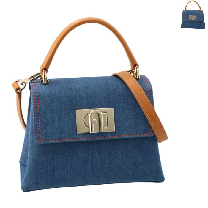 FURLA フルラ トートバッグ 1927 ミニ デニム ショルダーバッグ FURLA フルラ トートバッグ 1927 ミニ デニム ショルダーバッグ