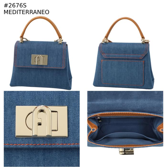 FURLA フルラ トートバッグ 1927 ミニ デニム ショルダーバッグ FURLA フルラ トートバッグ 1927 ミニ デニム ショルダーバッグ
