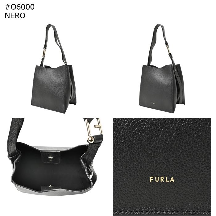 FURLA 黒 バケットバッグ デザインストラップ付き FURLA 【並行輸入品】 トートバッグ ミニ ヌヴォラ バケット