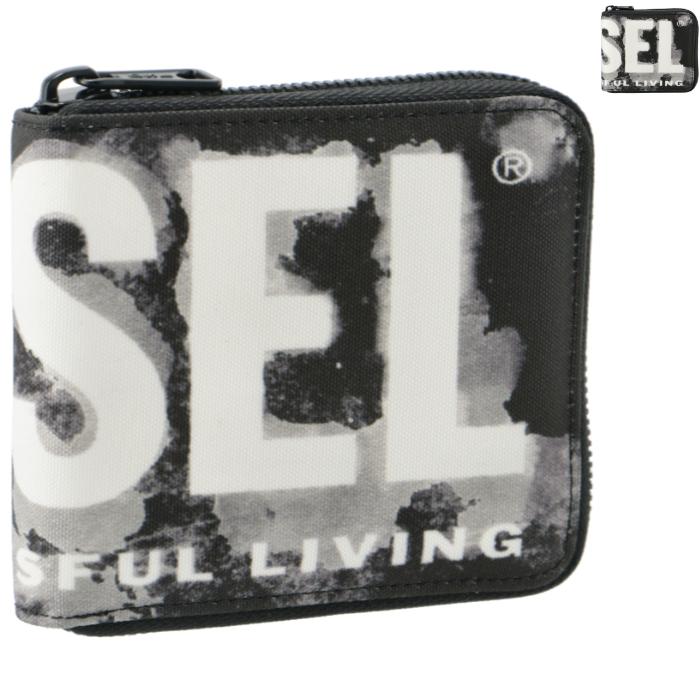 DIESEL 【並行輸入品】 財布 二つ折り スモール RAVE DSLロゴ