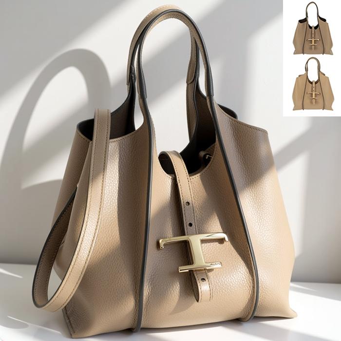 現行モデル　美品　TOD'S トッズ Tタイムレス ミニ トート ベージュ TOD'S（トッズ） 【並行輸入品】 トートバッグ T タイムレス ミニ