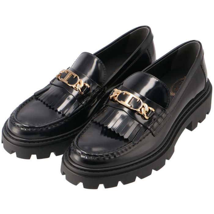 TOD'S トッズ タッセルローファー メタル Tチェーン ビーフ TOD'S トッズ タッセルローファー メタル Tチェーン ビーフ