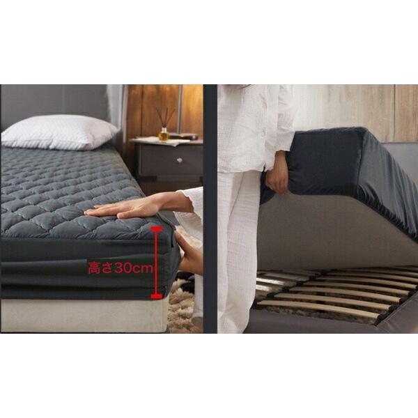 防水 マットレスカバー ベッドシーツ ボックスシーツ キルティング