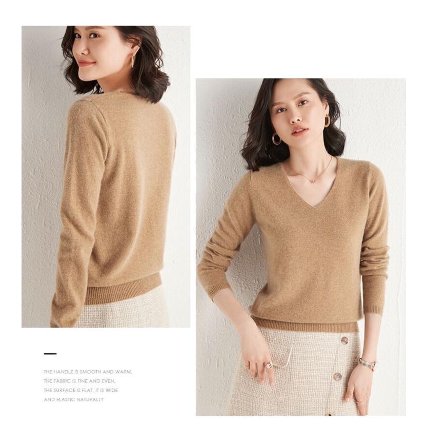 カシミヤセーター 100% カシミヤ クル-ネックセーター ウールセーター