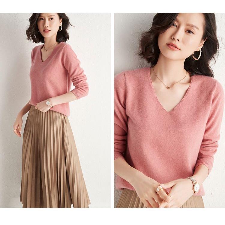 カシミヤセーター 100% カシミヤ クル-ネックセーター ウールセーター