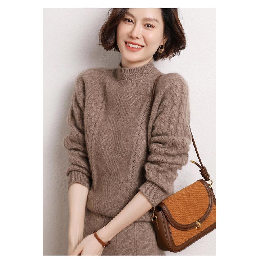 カシミヤセーター 100% カシミヤ ハイネックセーター レディース